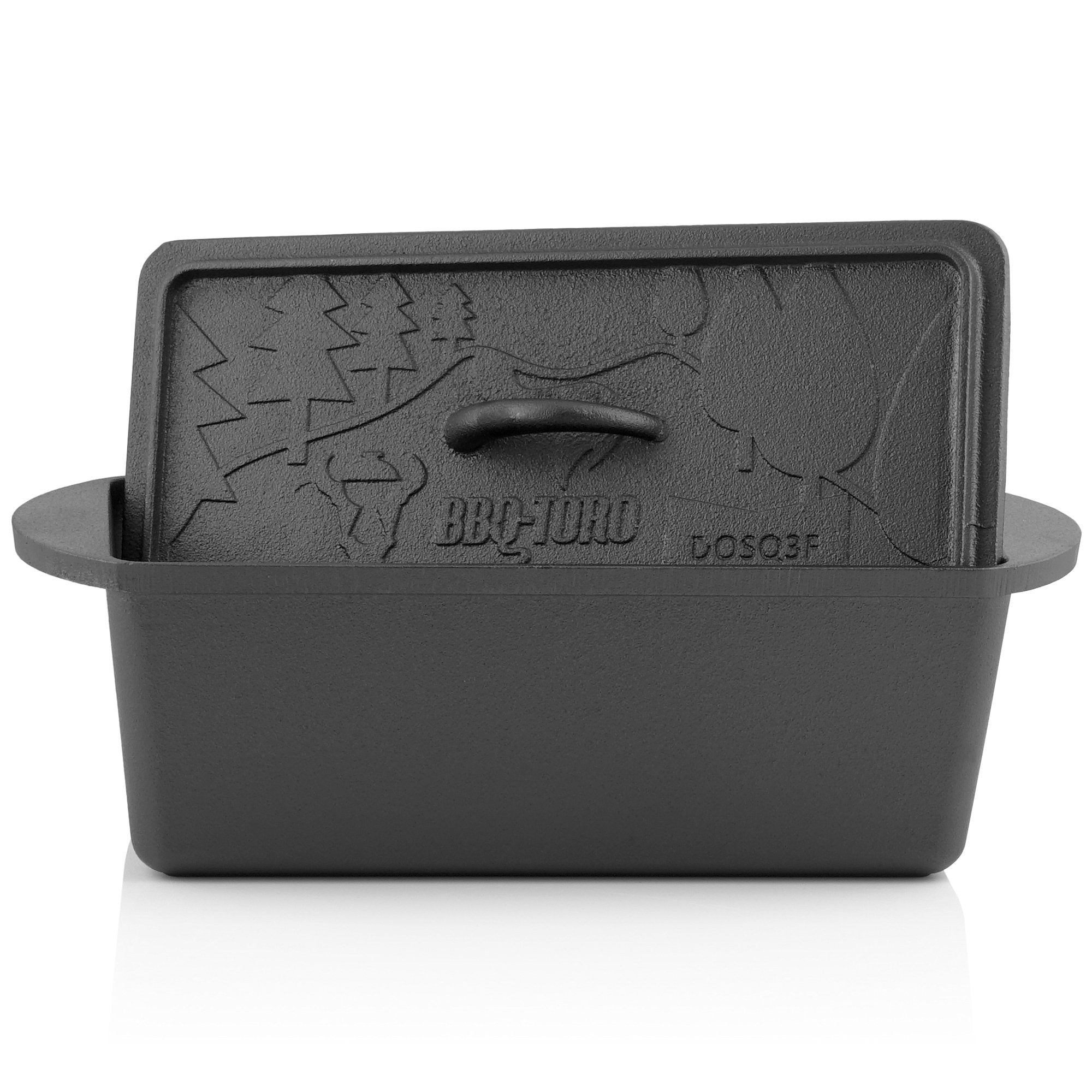 BBQ-Toro Dutch Oven Broodbakpan, gietijzeren kookpan, gietijzeren kookpan, 3 ,0 liter, preseasoned, al ingebrand, braadpan met deksel, bakpan (zonder houten kist