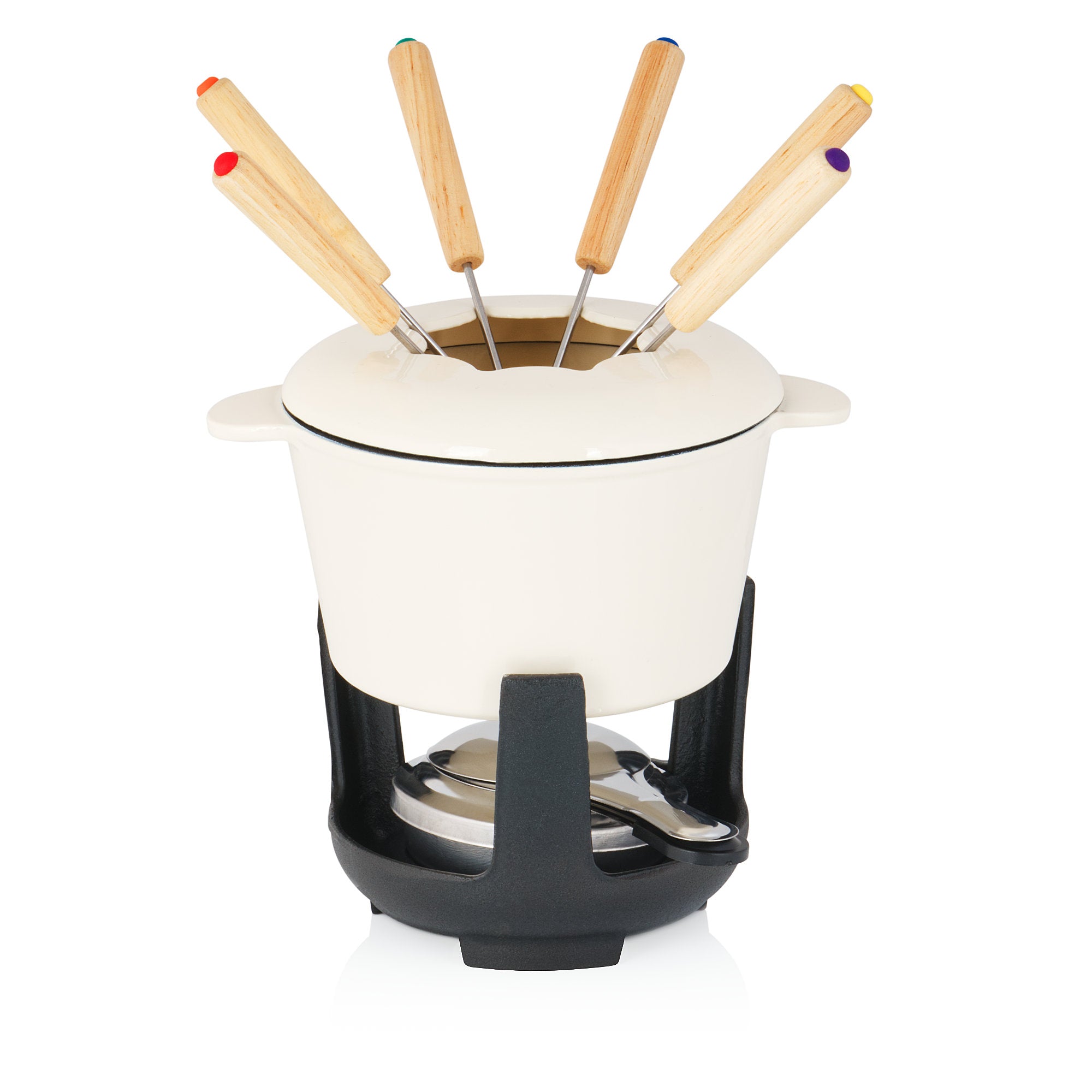 Fondue, Set 13-teilig, 1 Liter, Gusseisen, für 6 Personen – BBQ-Toro