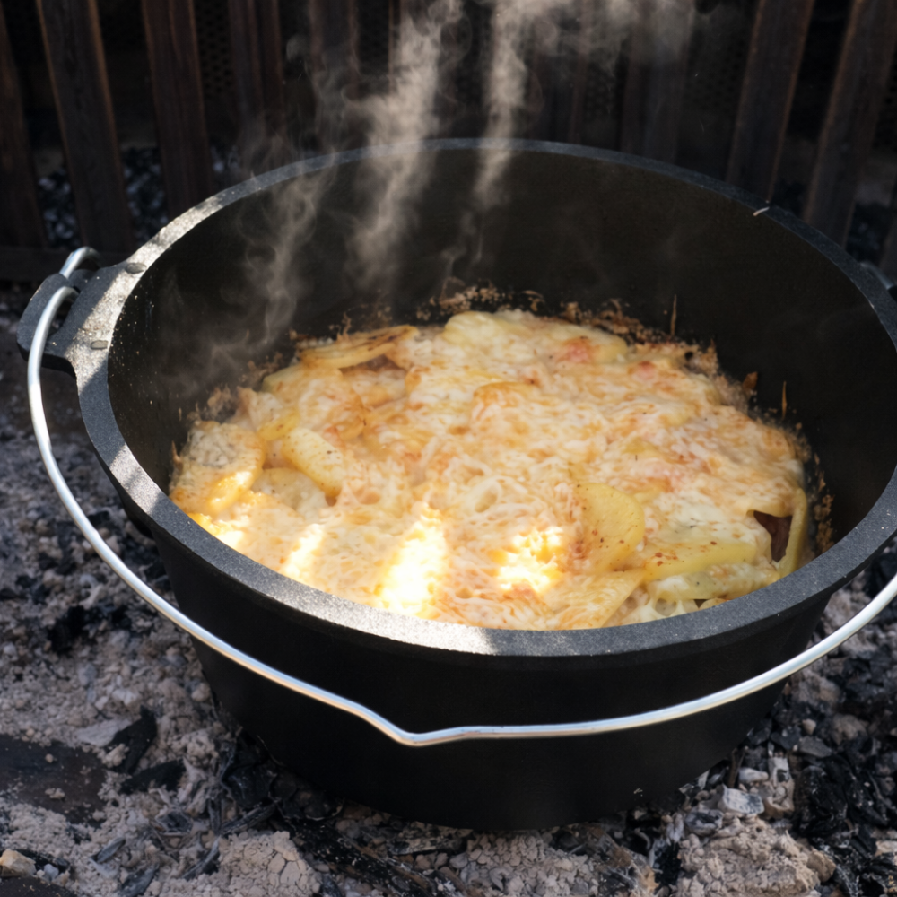 Kartoffelauflauf mit Hackfleisch und Pilzen