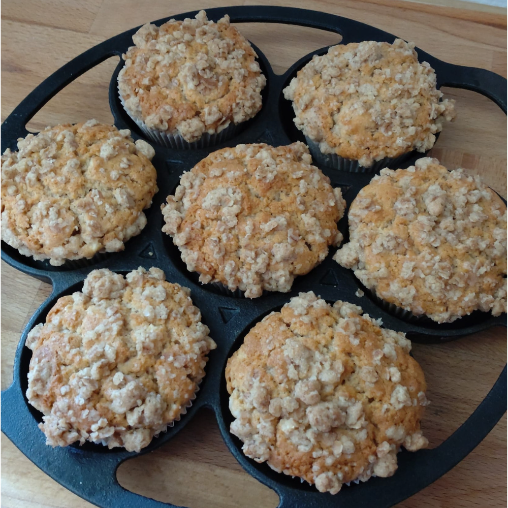 Vegane Apfel-Muffins mit Streuseln