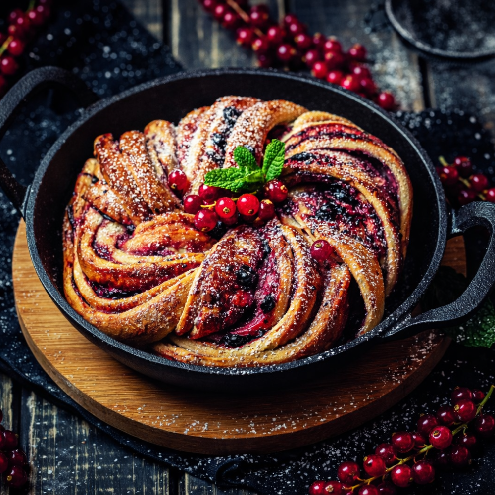 Beerenkuchen aus der Gusseisenpfanne