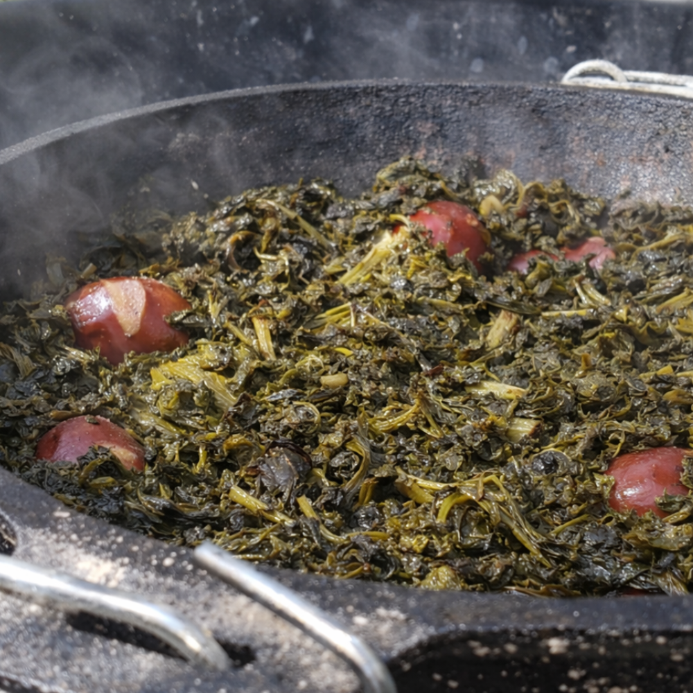 Grünkohl aus dem Dutch Oven