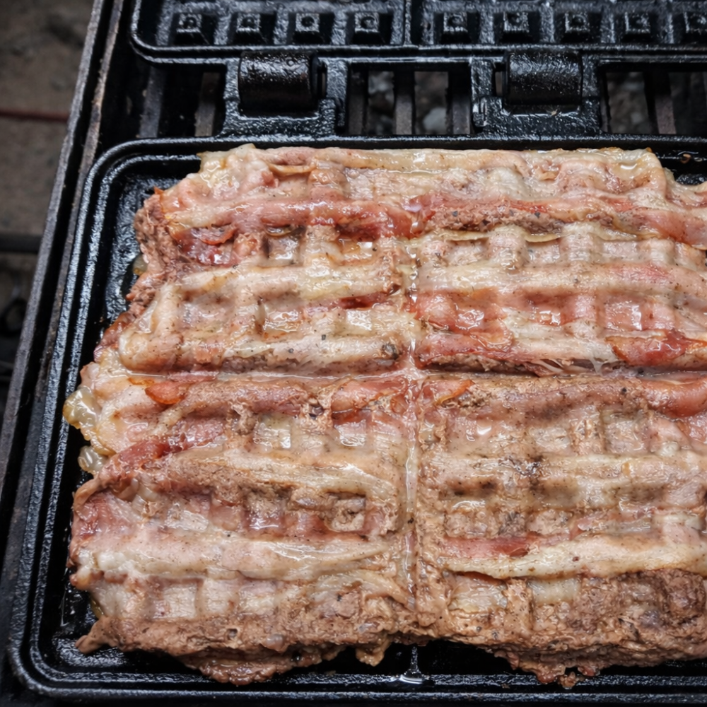 Hackfleisch-Waffeln vom Grill