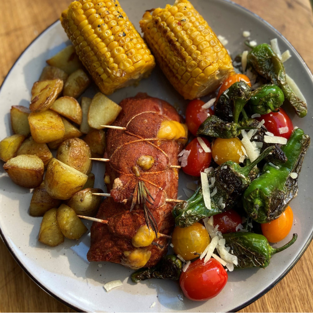 Gefüllte Marucha mit Kartoffeln und Grillgemüse