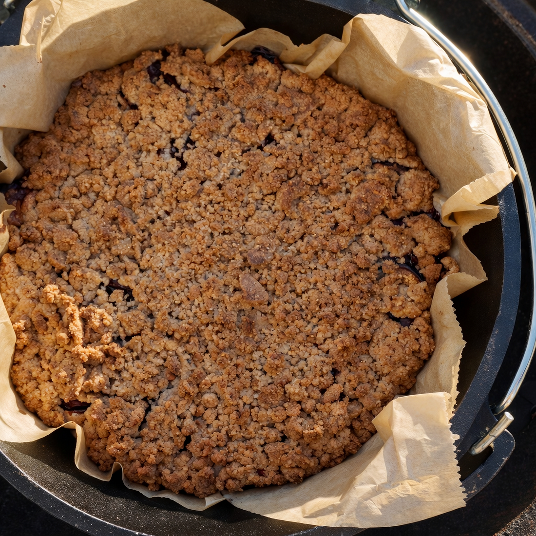 Pflaumenkuchen aus dem Dutch Oven