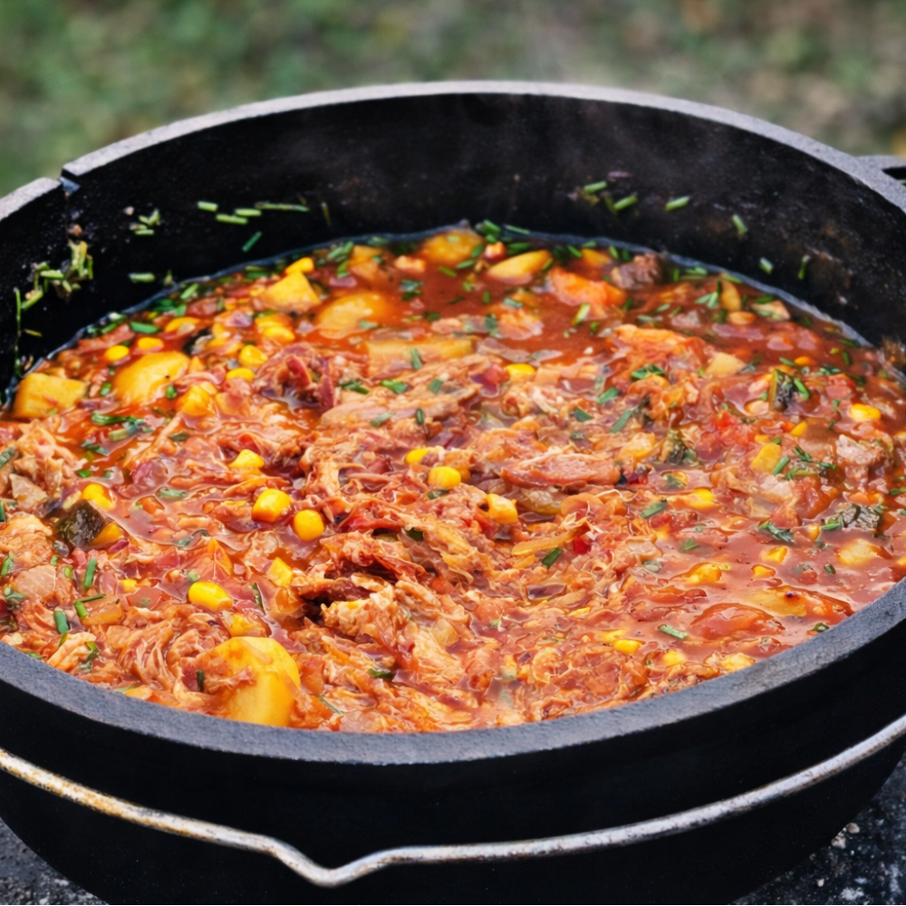 Pulled Pork Eintopf aus dem Dutch Oven