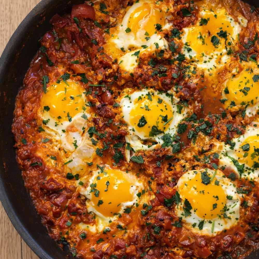 Shakshuka – vegetarisches Pfannengericht aus Israel