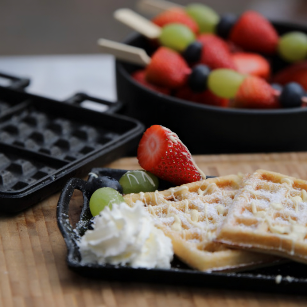 Waffeln draußen backen