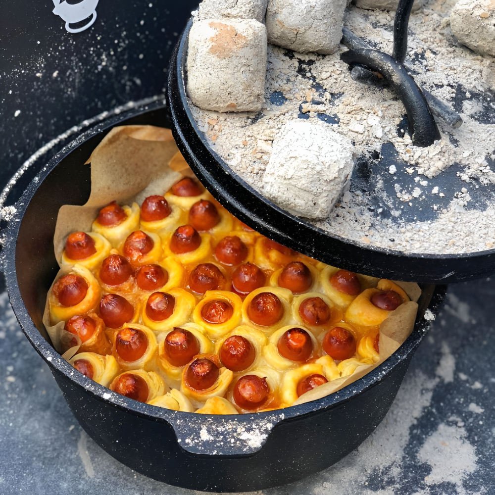 Würstchen im Schlafrock aus dem Dutch Oven