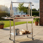 Asado Grill, 119 x 45 x 135 cm, Edelstahl, inkl. Seitenablagen
