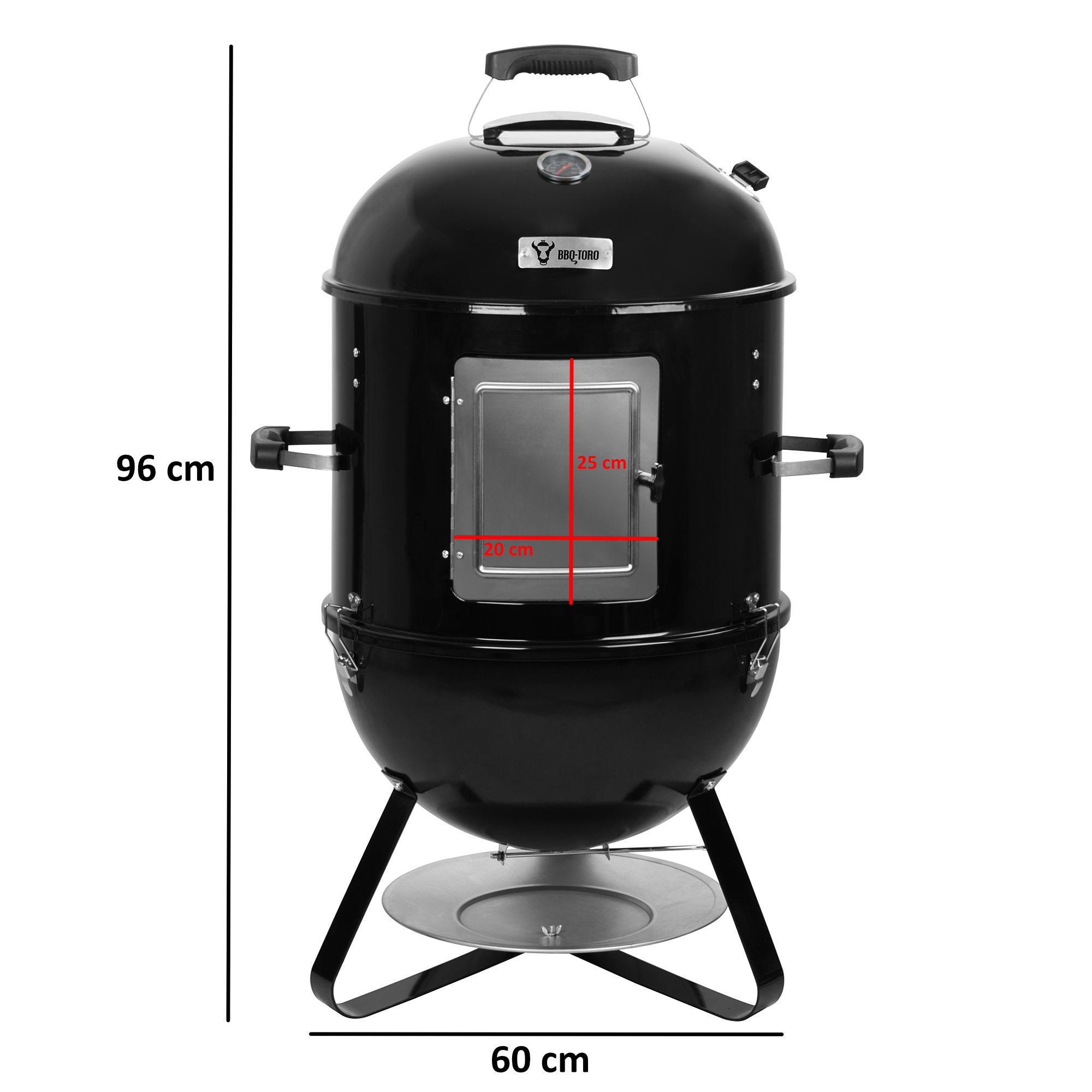 Räuchertonne 3 in 1, Ø 47 cm, inkl. Thermometer