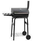 Holzkohle Grillwagen mit Thermometer und Schornstein