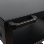 Chariot de barbecue, noir, 80 x 65,5 x 86,5 cm, comprenant une grande surface de travail