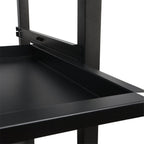Chariot de barbecue, noir, 80 x 65,5 x 86,5 cm, comprenant une grande surface de travail