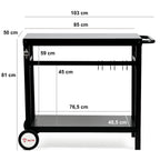 Grillwagen, 85 x 50 x 81 cm, Beistelltisch