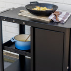 Chariot de barbecue, 95 x 50 x 80 cm, comprenant une grande surface de travail