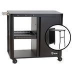 Chariot de barbecue, 95 x 50 x 80 cm, comprenant une grande surface de travail