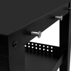 Chariot barbecue, noir, 125 x 57 x 104 cm, pare-vent inclus