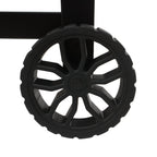 Chariot barbecue, noir, 125 x 57 x 104 cm, pare-vent inclus