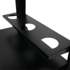 Chariot barbecue, noir, 125 x 57 x 104 cm, pare-vent inclus