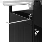 Chariot de barbecue, noir, 100 x 73 x 91 cm, comprenant une grande surface de travail