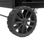 Chariot de barbecue, noir, 100 x 73 x 91 cm, comprenant une grande surface de travail