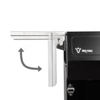 Chariot de barbecue, noir, 100 x 73 x 91 cm, comprenant une grande surface de travail