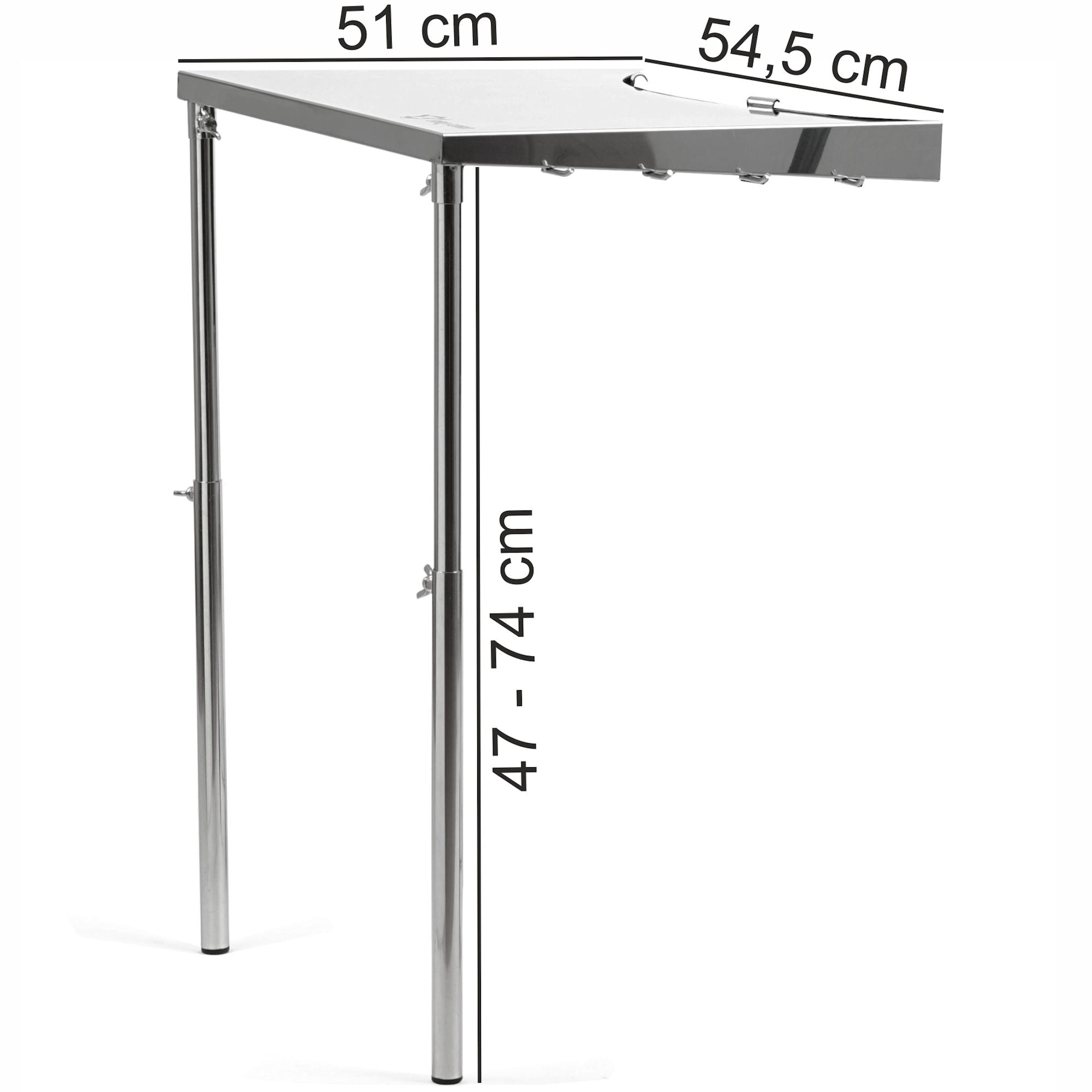 Beistelltisch, Edelstahl, für Ø 57 cm Kugelgrill