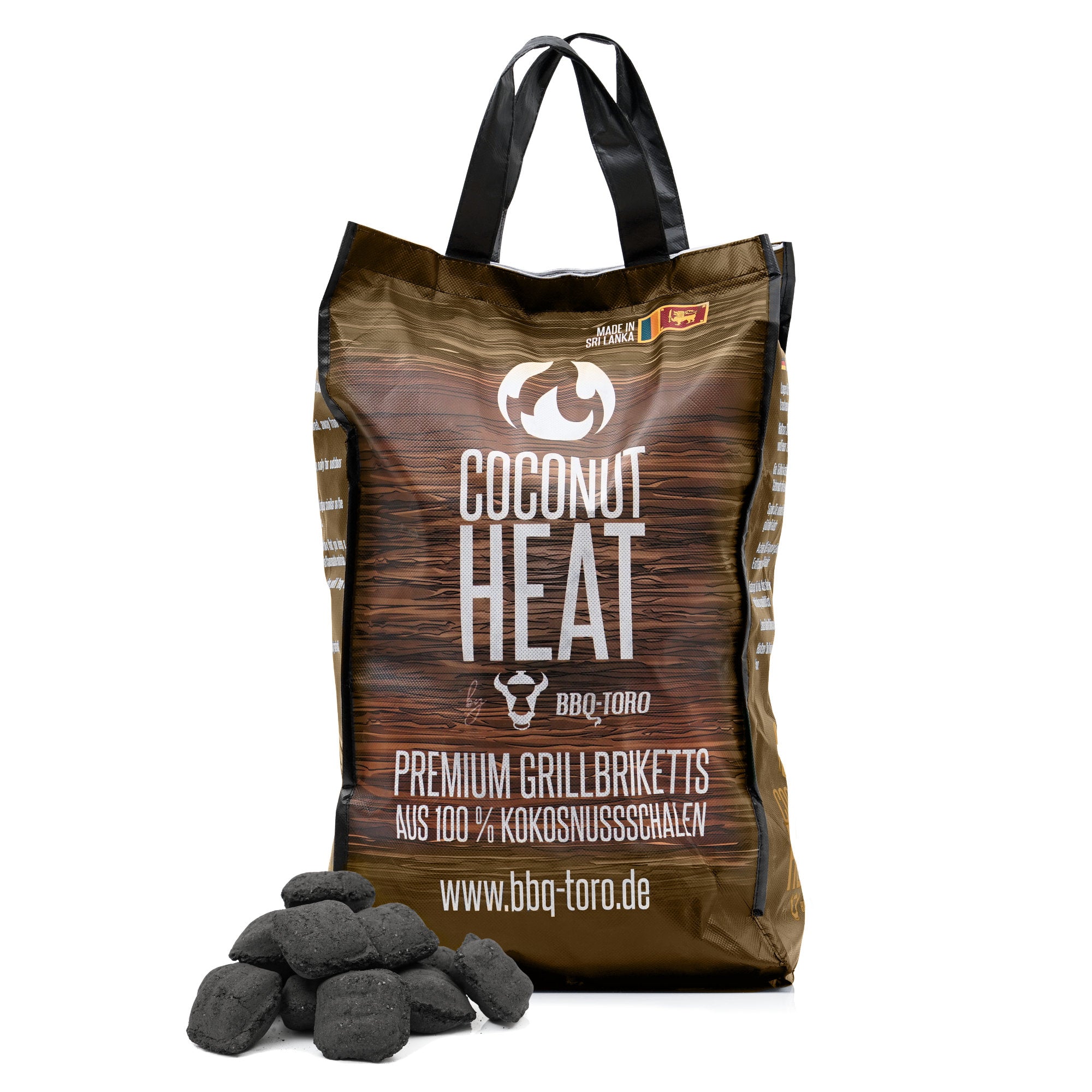 Briquettes de barbecue Coconut Heat, qualité supérieure, 100 % noix de coco