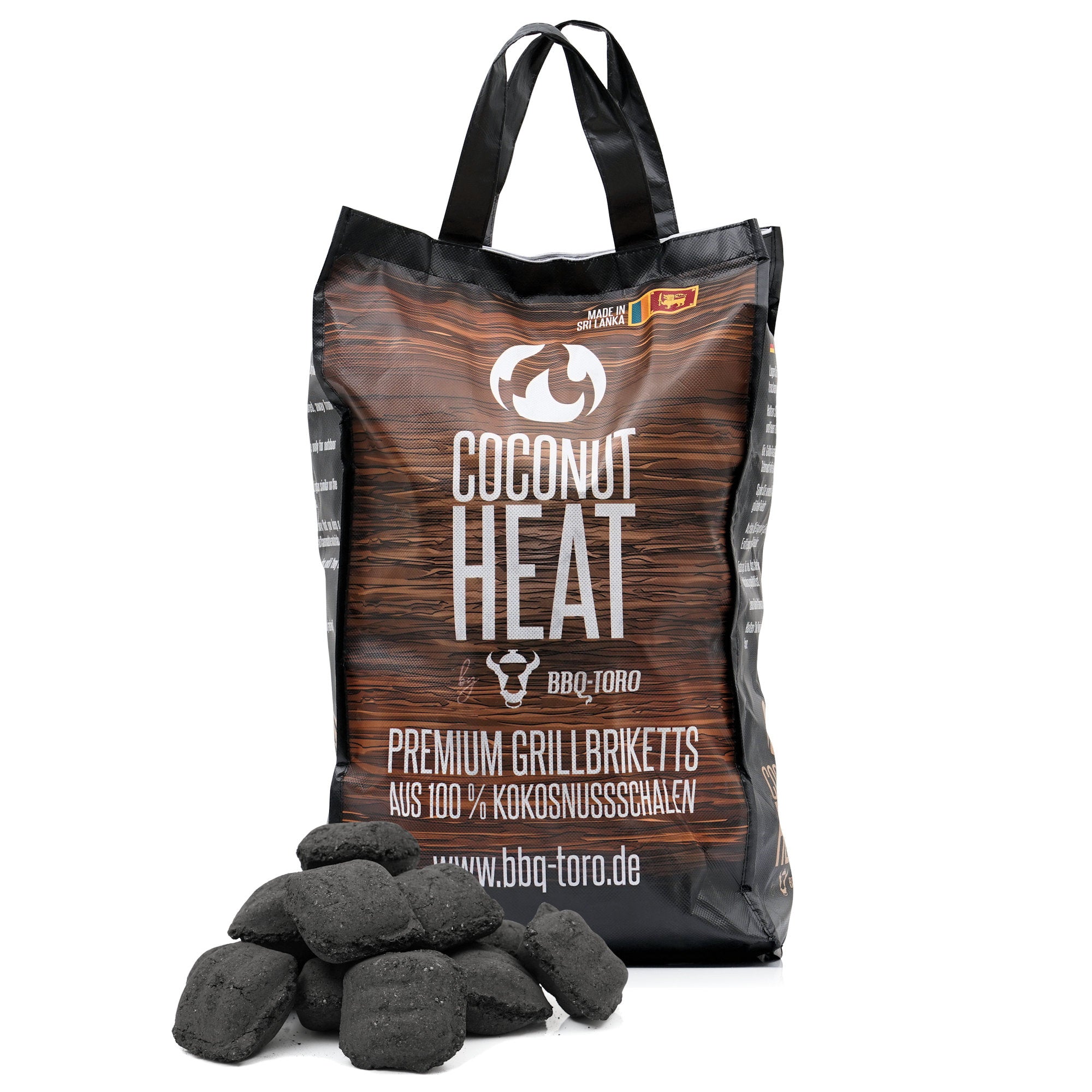 Briquettes de barbecue Coconut Heat, qualité supérieure, 100 % noix de coco