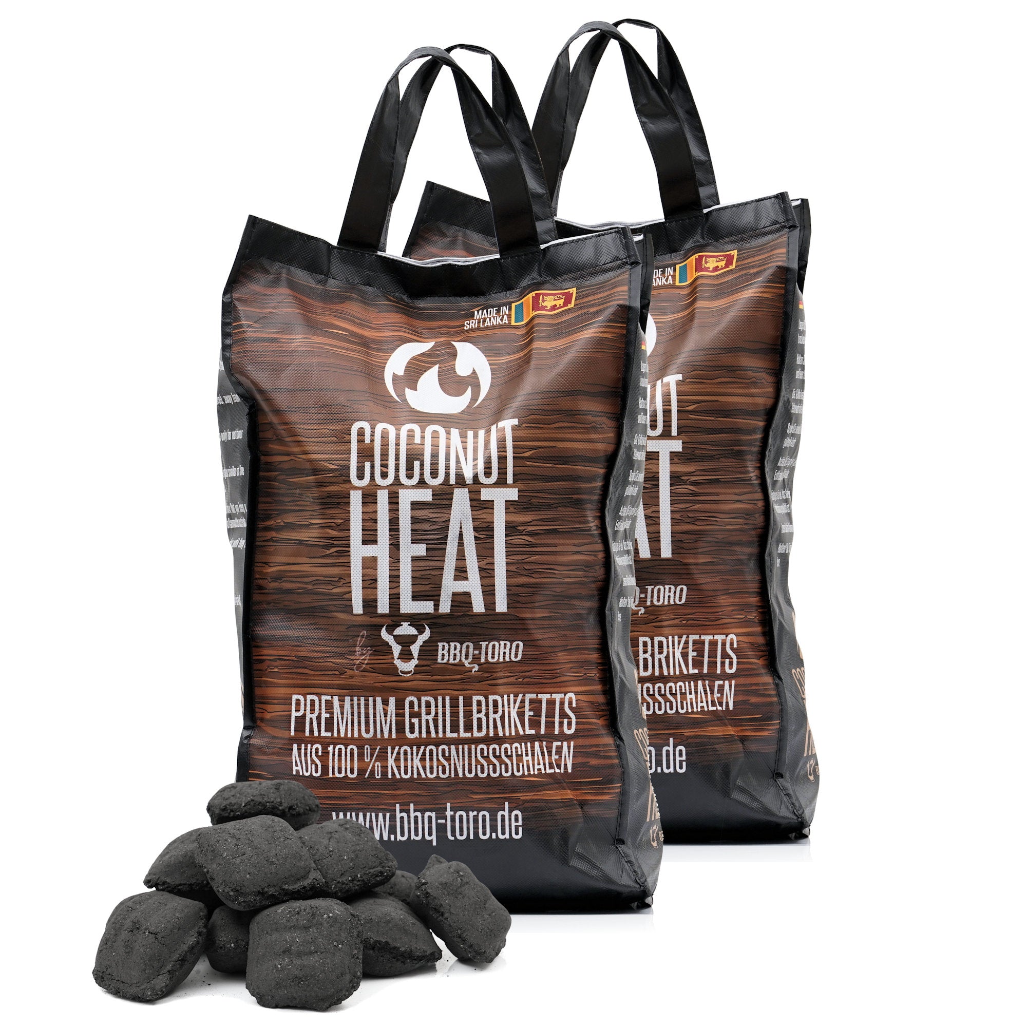 Briquettes de barbecue Coconut Heat, qualité supérieure, 100 % noix de coco