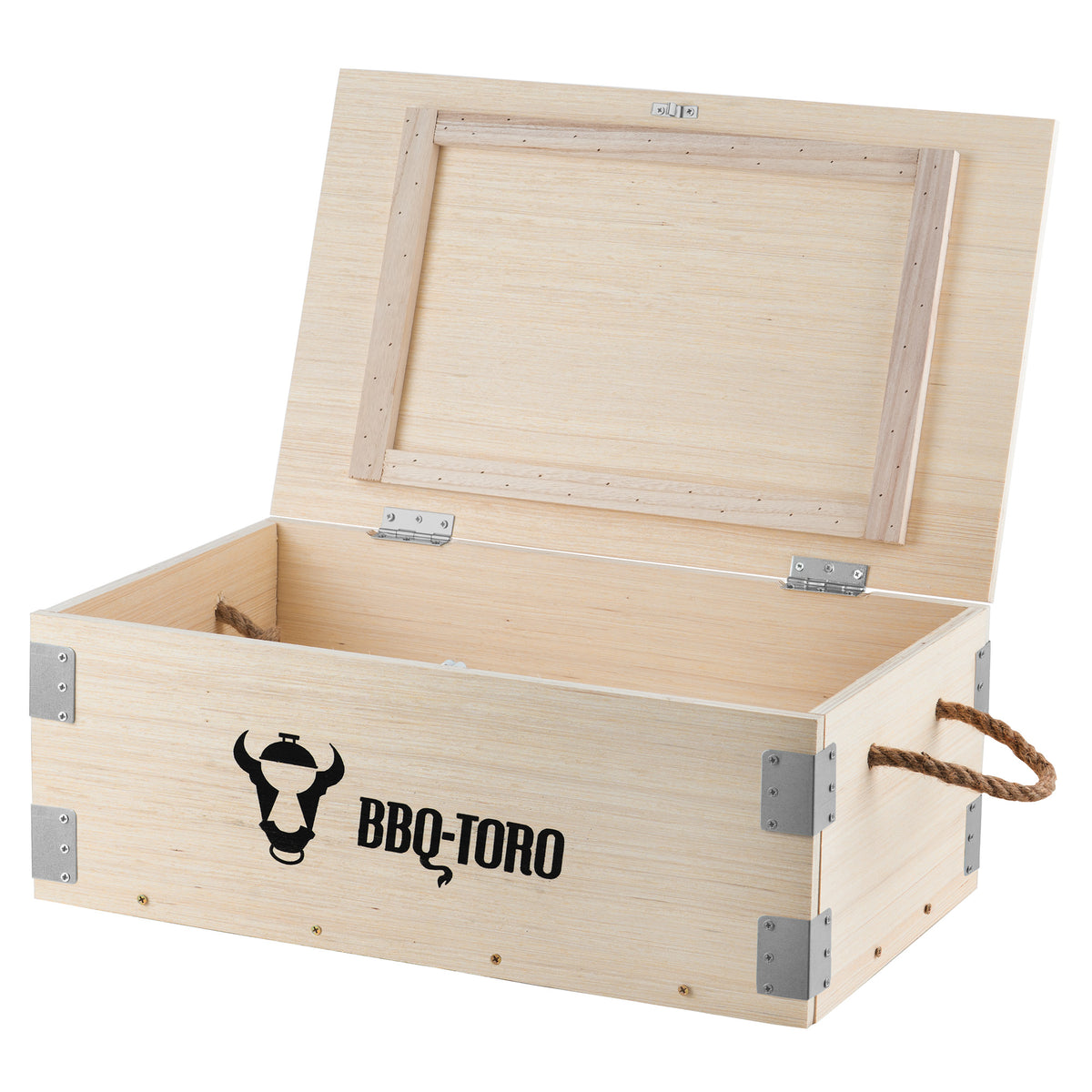 Boîte en bois pour cocotte en fonte, style rustique, boîte de rangement