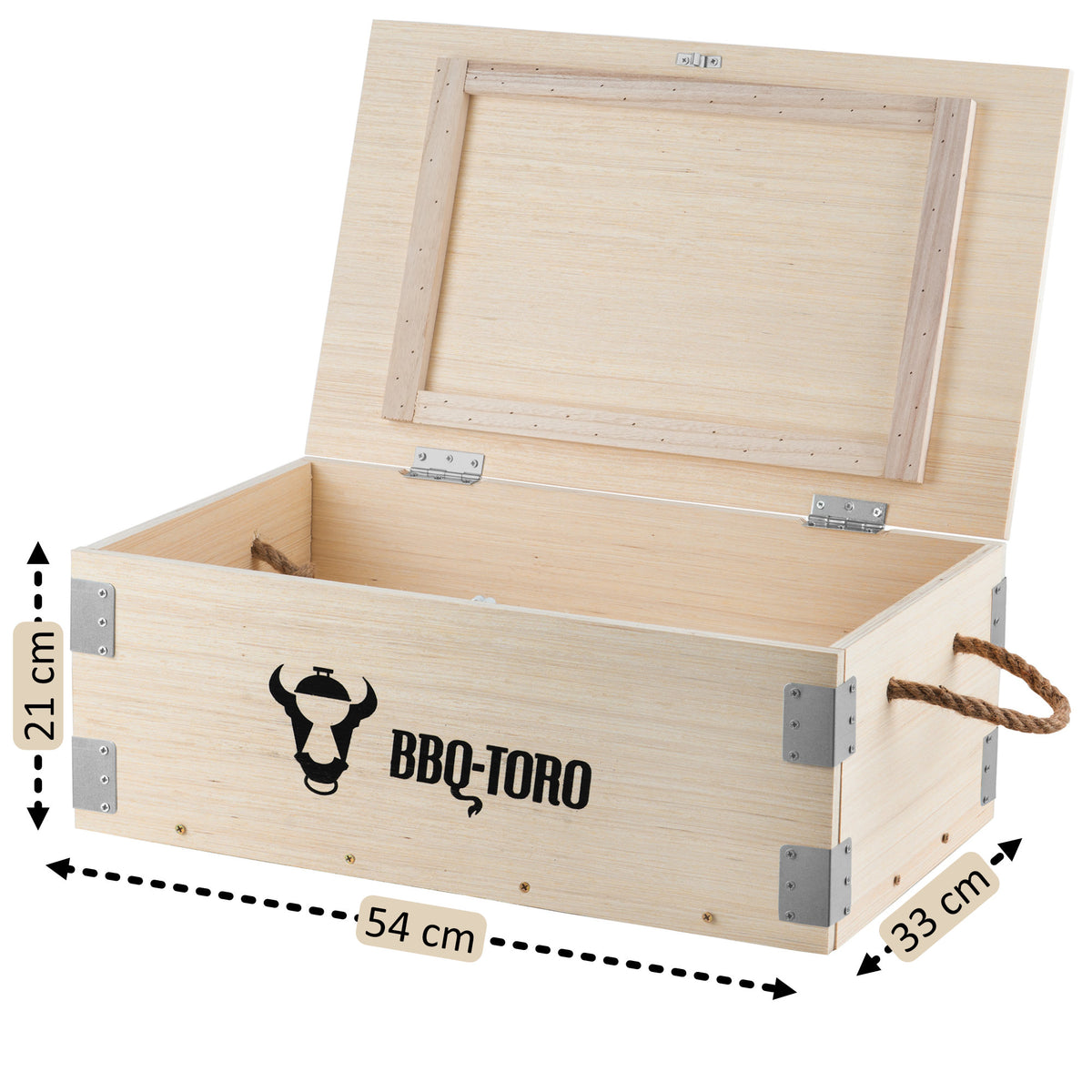 Boîte en bois pour cocotte en fonte, style rustique, boîte de rangement