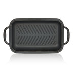 Plat à rôtir 2 en 1, 4,5 litres, en fonte, avec couvercle