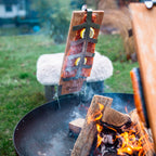 Flammlachsbrett, Buchenholz, inkl. Halterung