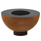 Brasero avec grille, Ø 60 cm, aspect rouille