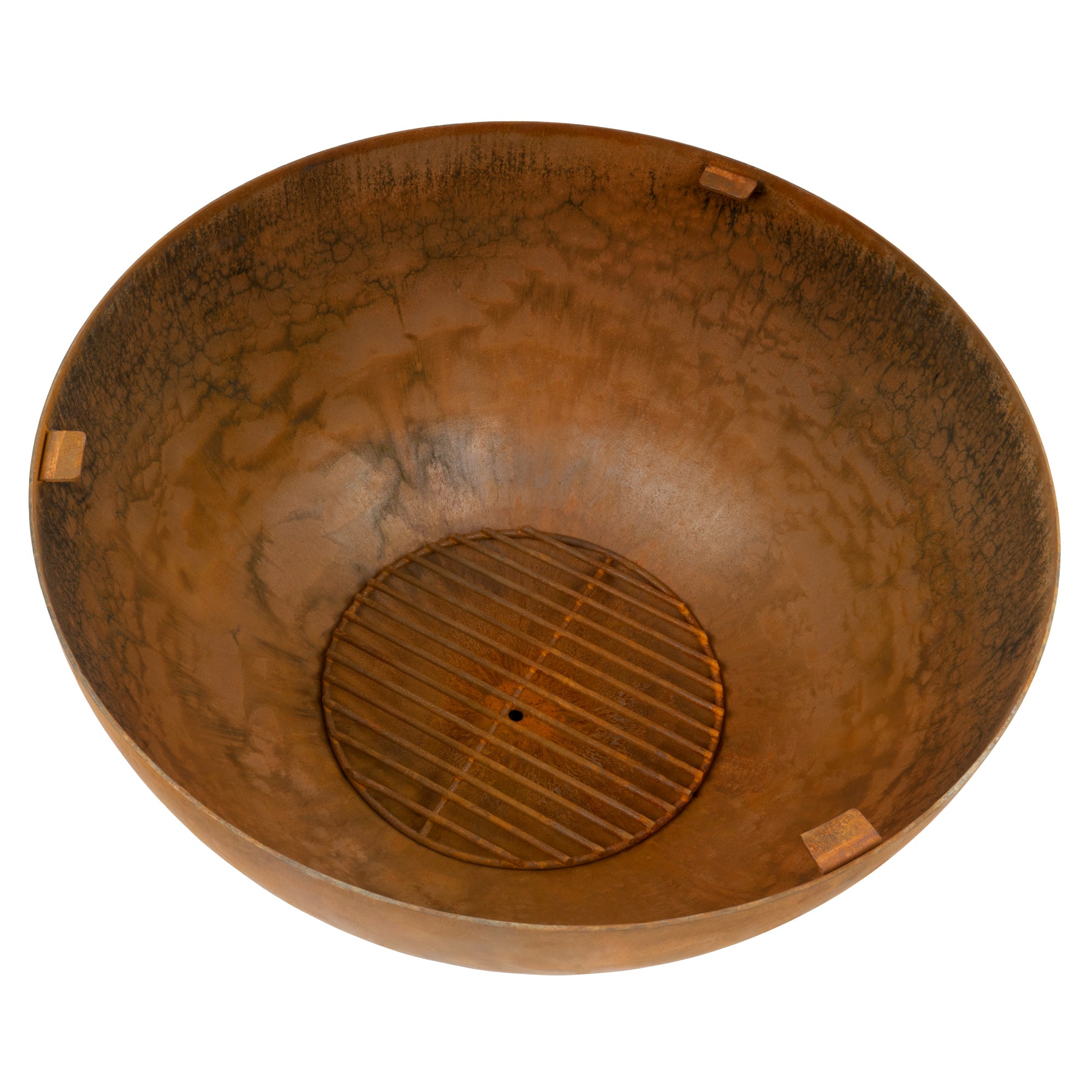 Brasero avec grille, Ø 60 cm, aspect rouille