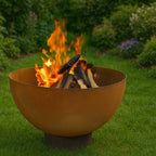 Brasero avec grille, Ø 60 cm, aspect rouille