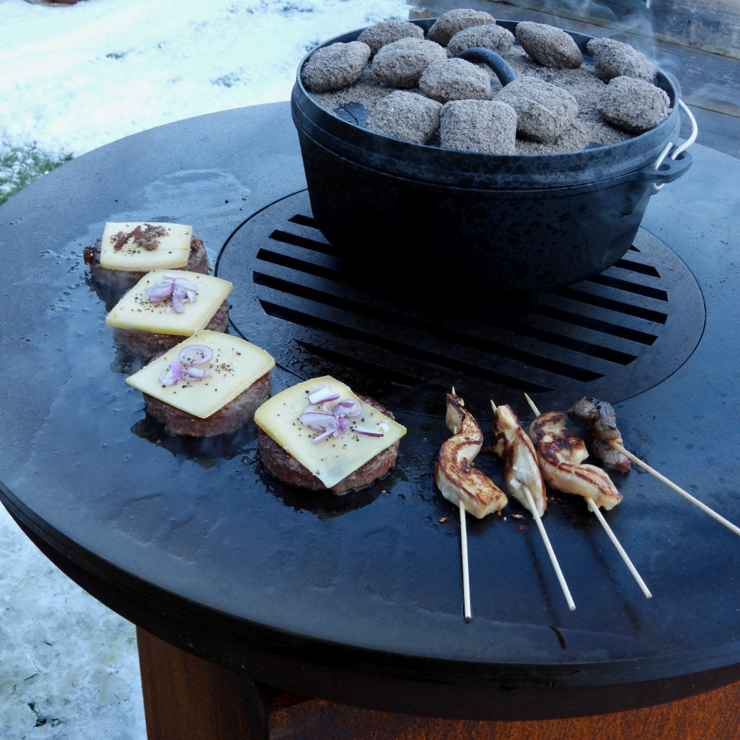 Fire bowl with grill ring, Ø 82 cm, steel