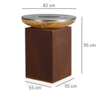 Fire bowl with grill ring, Ø 82 cm, steel
