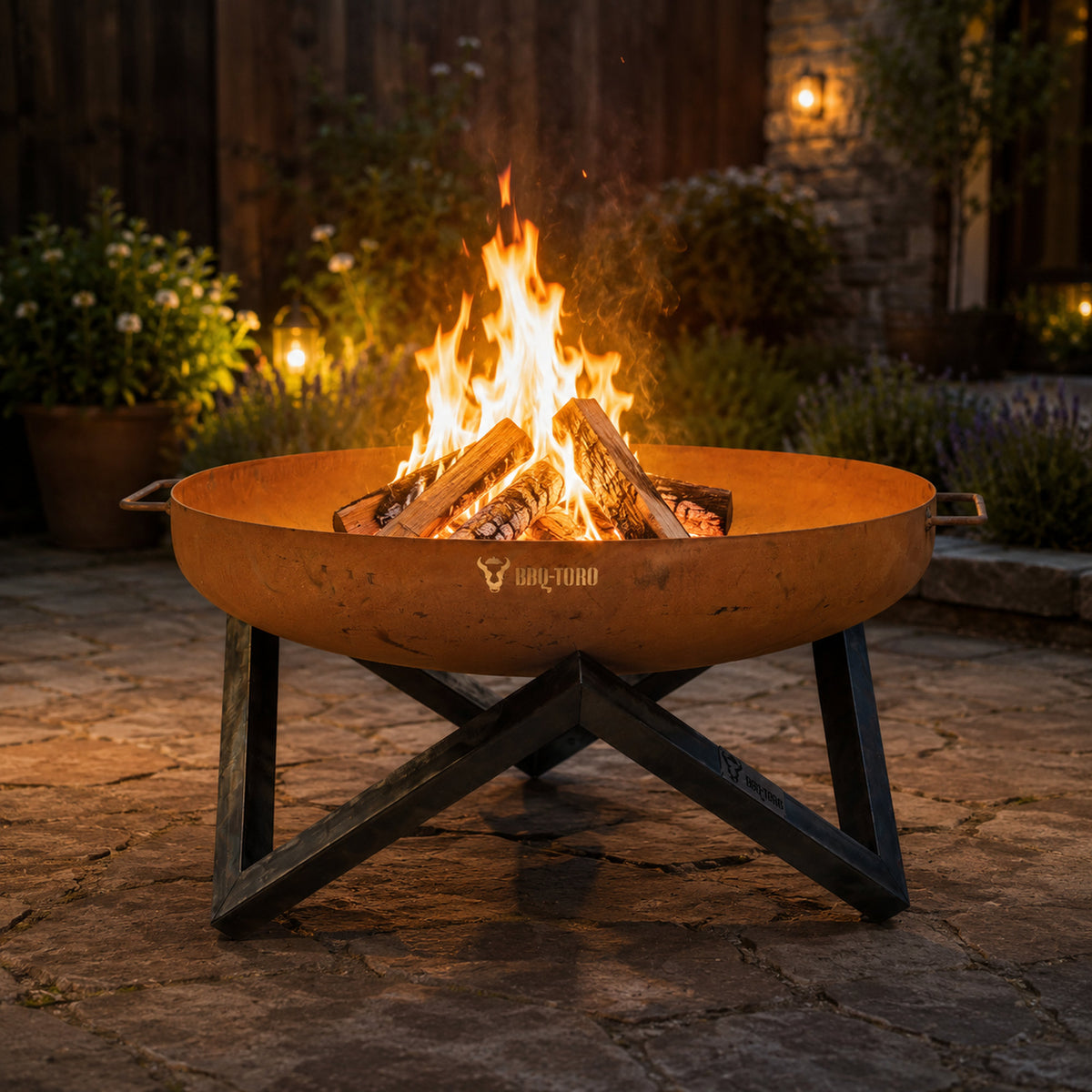 Feuerschalen Gestell, Stahlgrau, Karbonstahl – BBQ-Toro