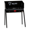 Gas Grilltisch, inkl. Windschutz, 2 Gusseisen Brenner, 2kW