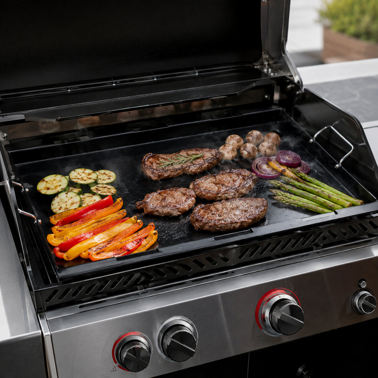 Grillplatte, 67 x 47,5 cm, keramikbeschichtet