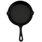 Gusseisenpfanne, Gusseisen, pre-seasoned, zwei Ausgießer, inkl. Glasdeckel
