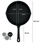Pfannen Set, Ø 16 cm, Ø 20 cm, Ø 24 cm, Gusseisen
