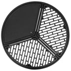 Plancha Set, 2/3 Grillrost, 1/3 Grillplatte, Ø 54,5 cm, Gusseisen,  pre-seasoned