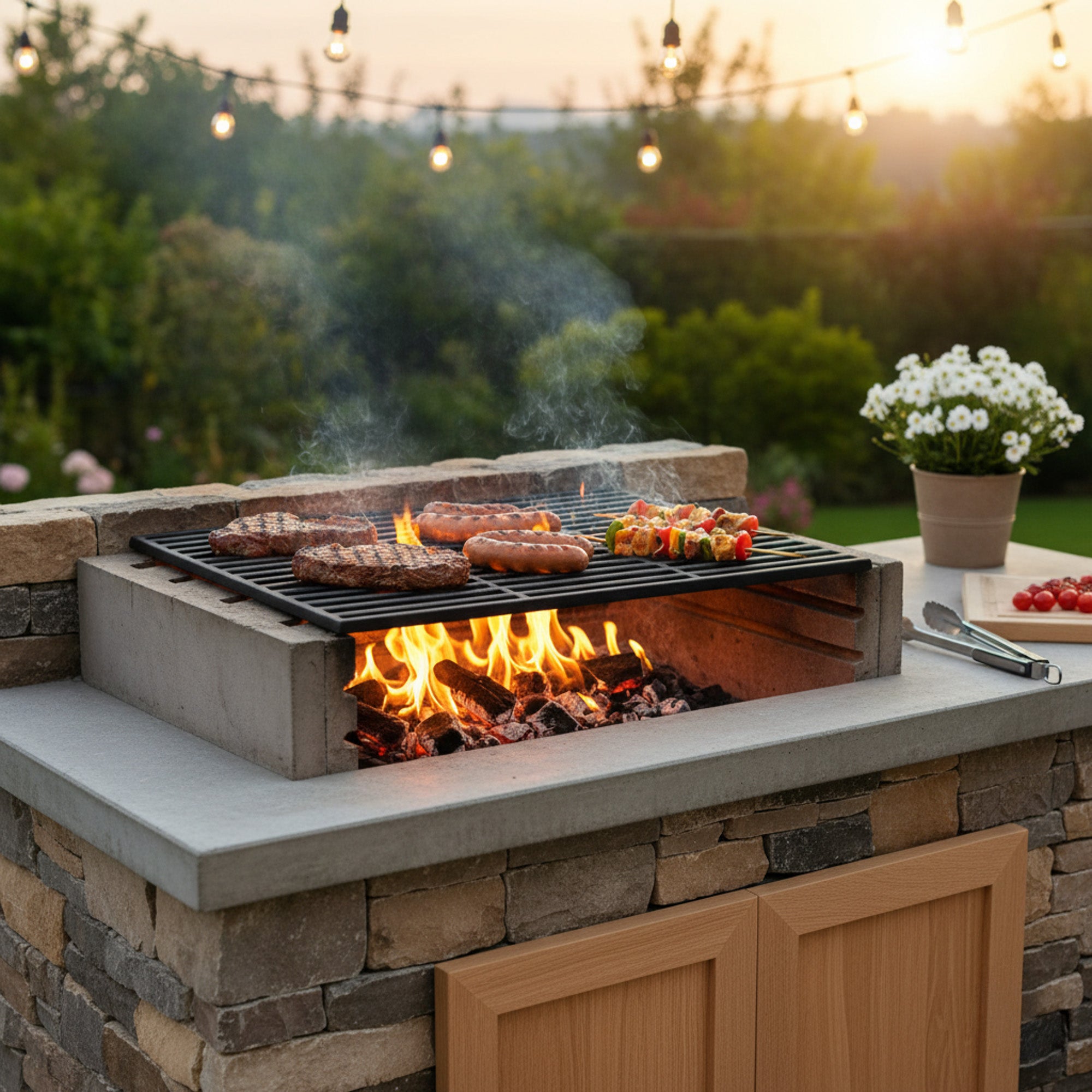 Grillrost, Gusseisen, emailliert