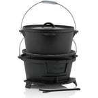 Marmite à griller en fonte, avec grille de style Hibachi,
