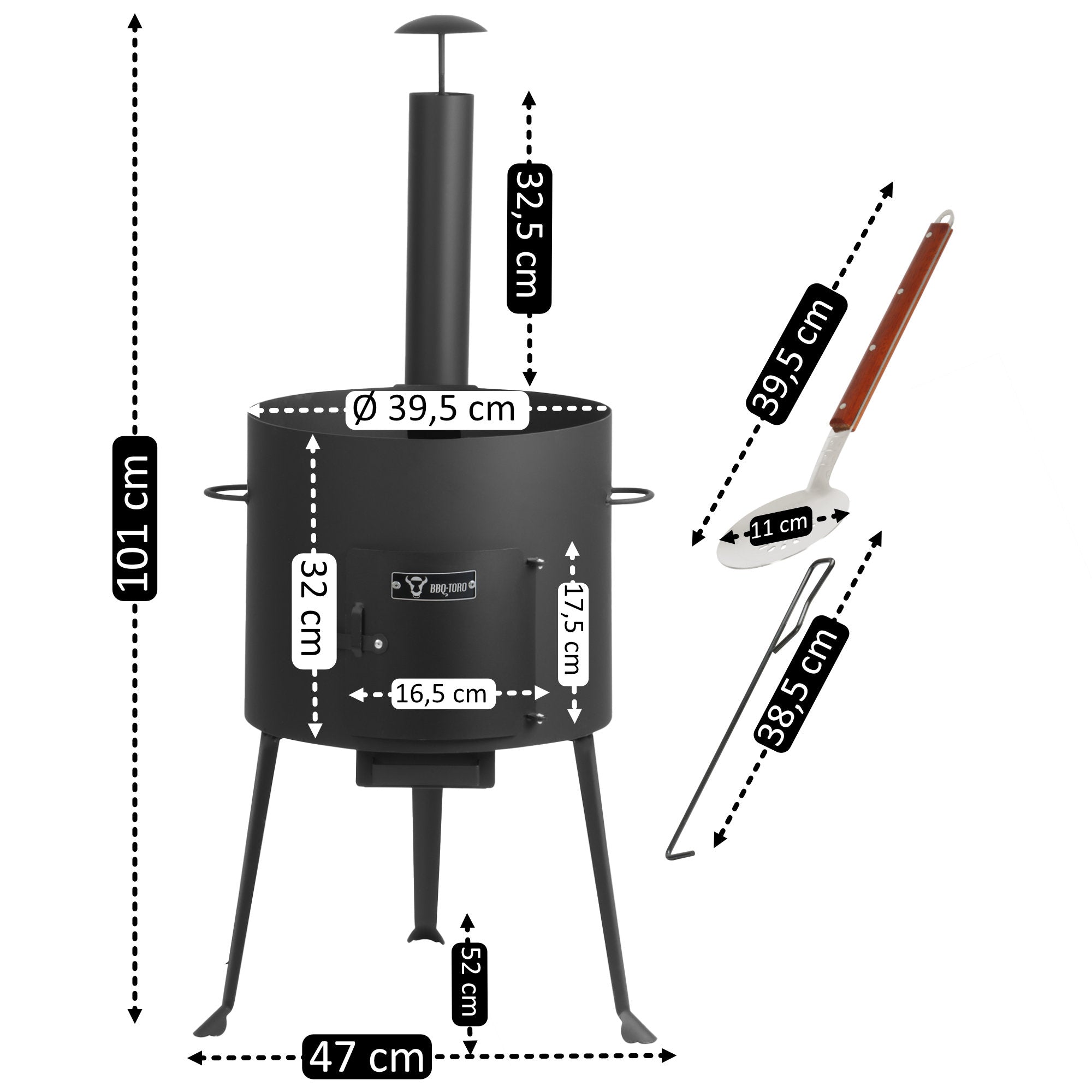 Four Kazan Ø 34 cm, avec kazan, en fonte