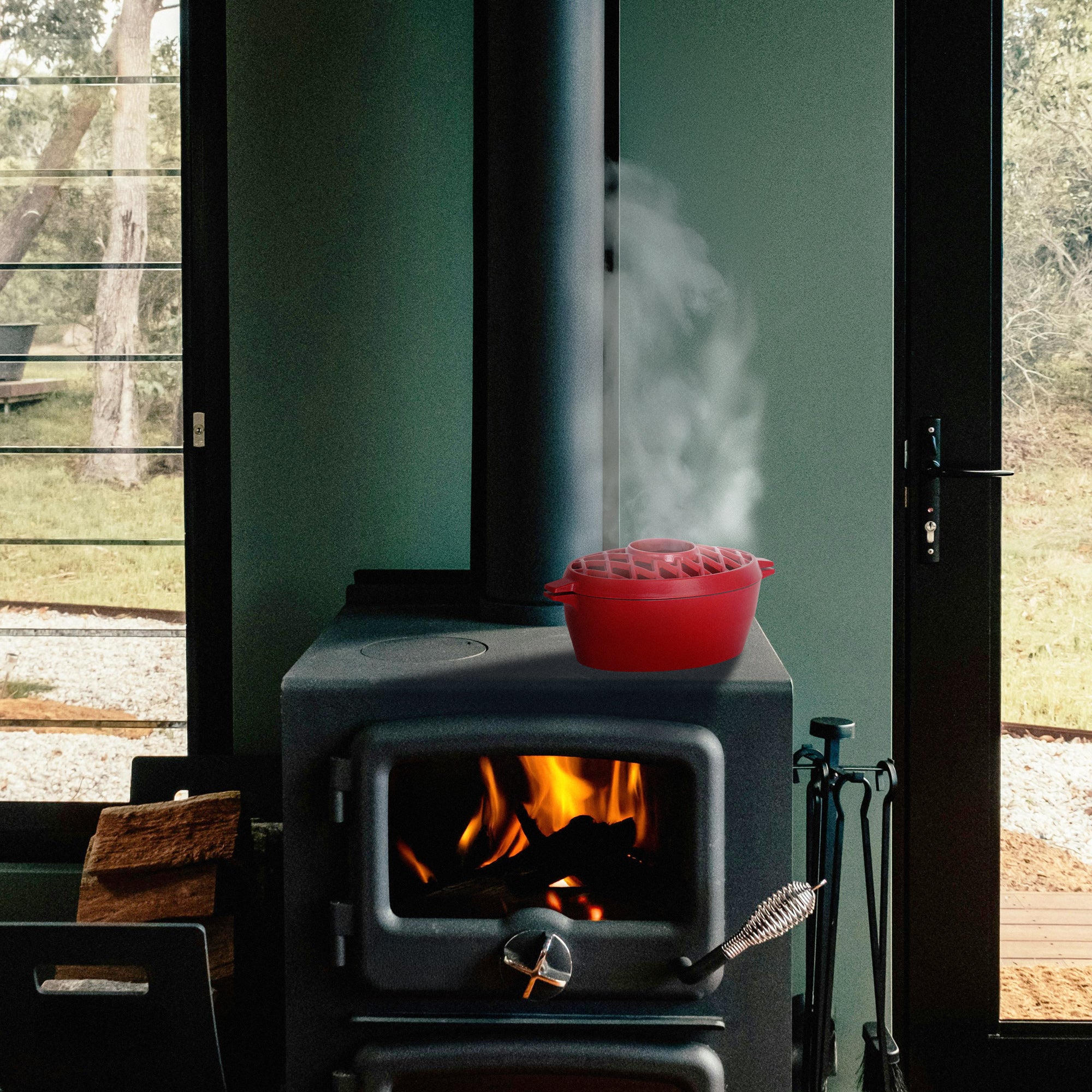 Humidifier, 2.7 liters, cast iron, enamelled